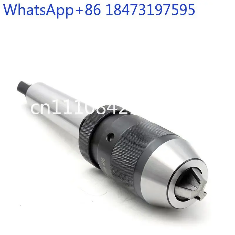Self-tightening self-locking drill chuck 5-20mm heavy-duty clamping compatible with MT1/2/3/4/5 Morse taper shank machine tools