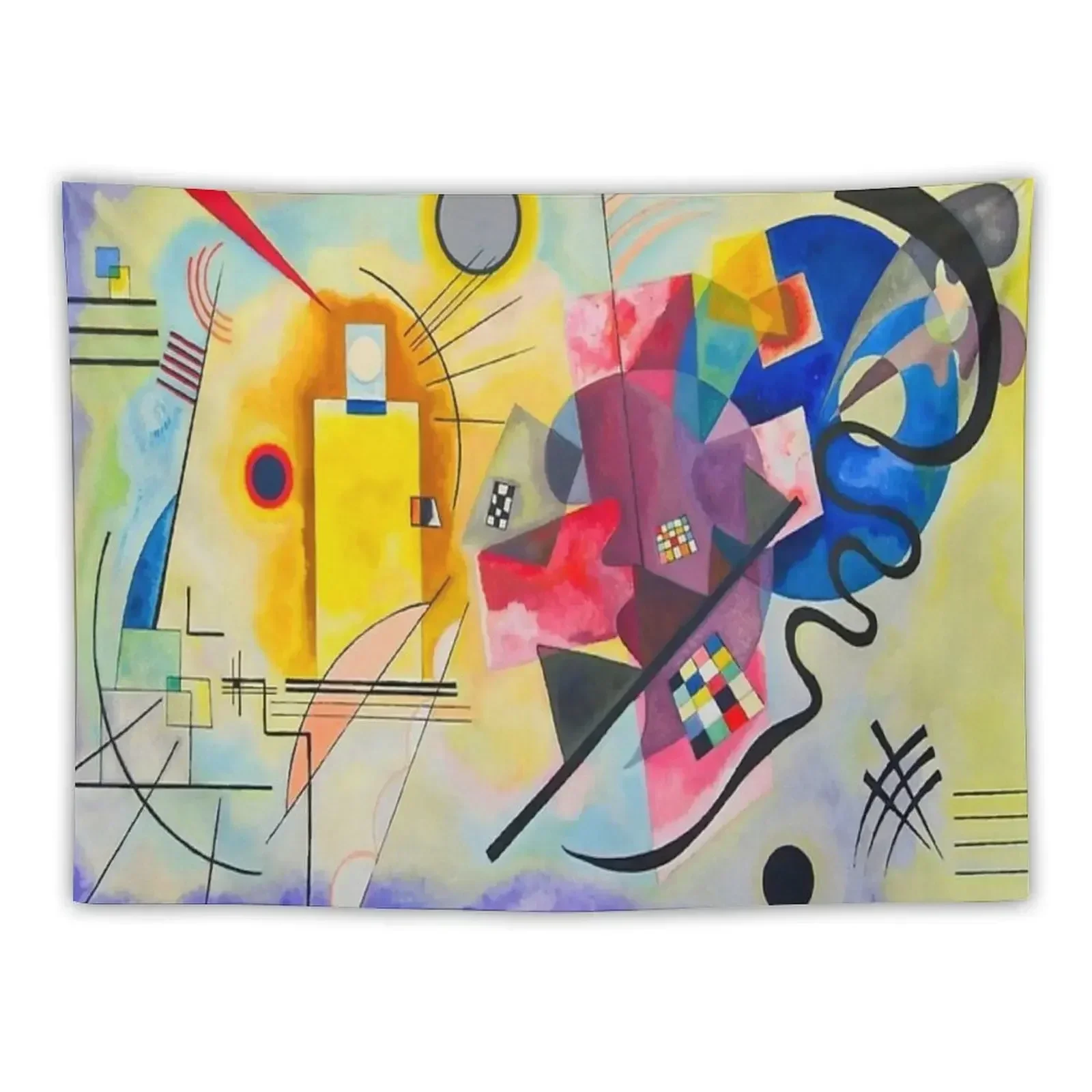 Wassily Kandinsky - Yellow-Red-Blue , 1925 Tapestry Wall Hangings Decoration Room Decoration Aesthetic Tapestry