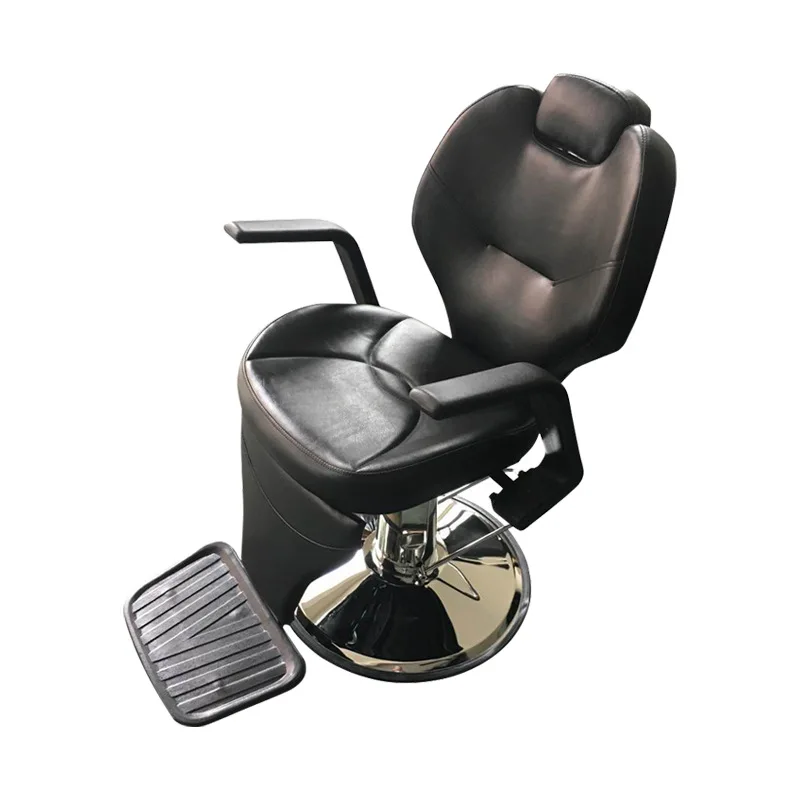 Light luxury barber chair can be upside down men's hair salon chair with pedal board rotation adjustable lifting chair
