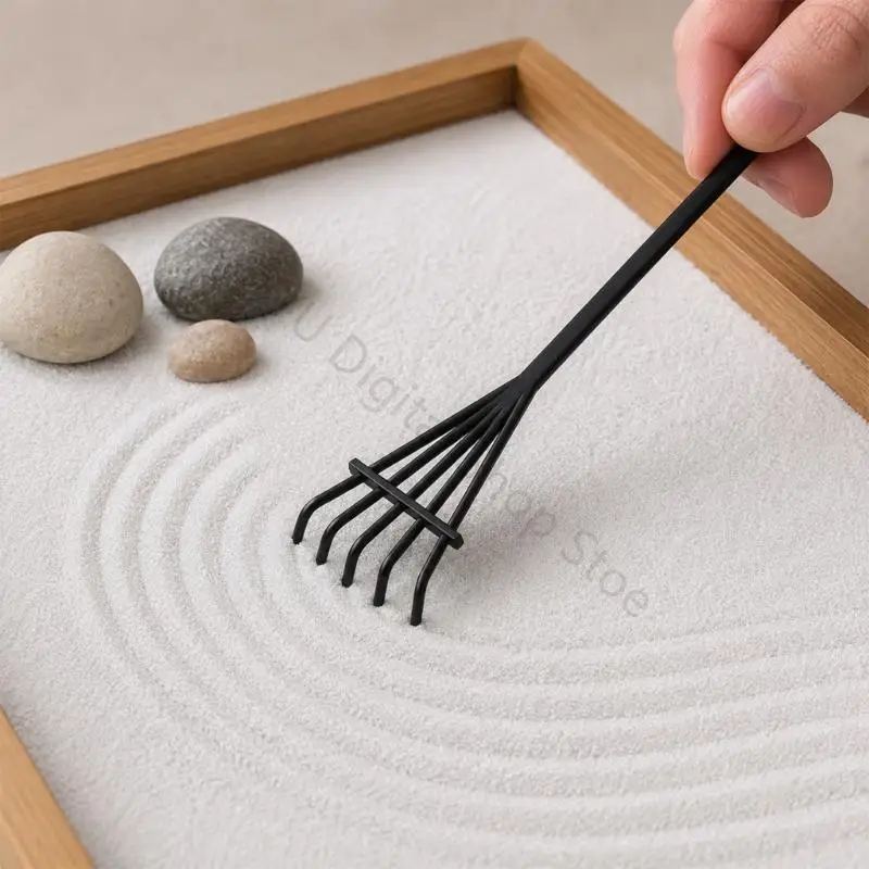 96BA Mini-Zen-Landschaftsbauwerkzeuge für die Sandkastenanordnung auf dem Desktop – Detail 8