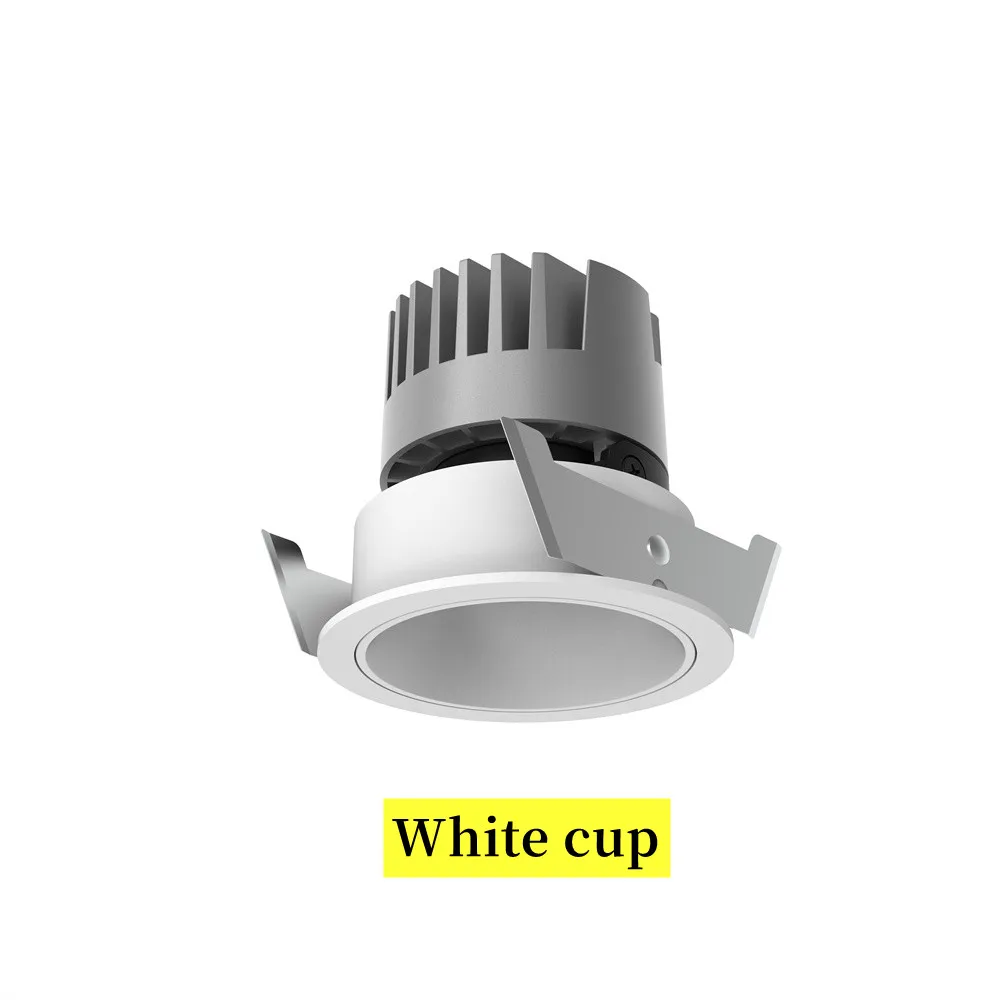 New Anti-glare LED COB Spot light 24W 30W Recessed Round dimmable Downlight 7W 10W 24° Ceiling Spotlights For Shop Home Lighting