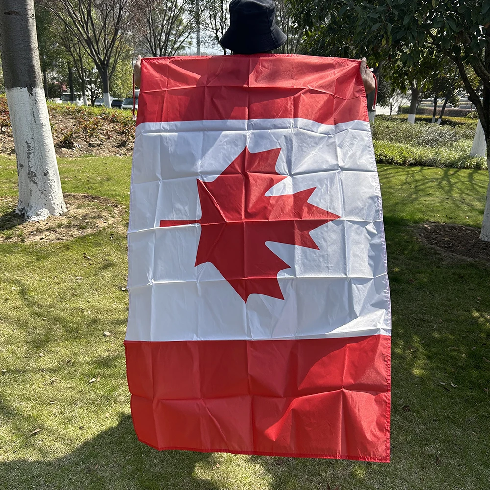 (SKY FLAG)Canada shawl flag 90x150cm 3x5 Feet Super Poly football Canada Shoulder FLAG Indoor Outdoor Canada Polyester Flags