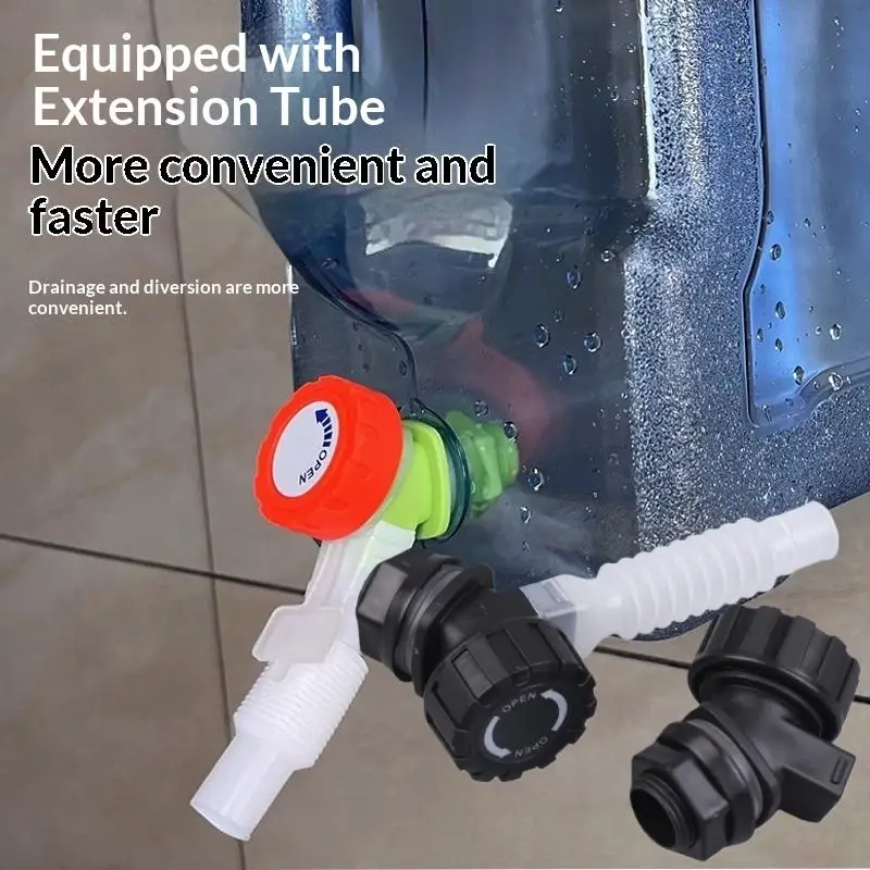 1/3Pcs Portable Water Tap Faucet Replacement with Extension Tube Outdoor Camping Water Jug Spigot Dispenser for Water Tank Bucke