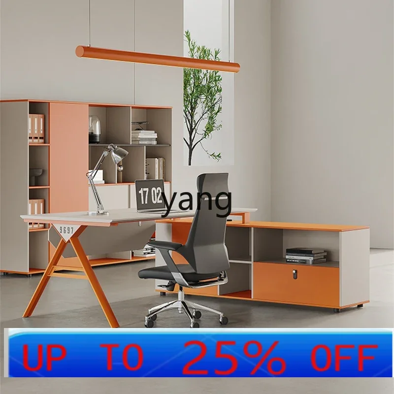 CX  simple modern single office desk and chair combination manager table atmospheric desk