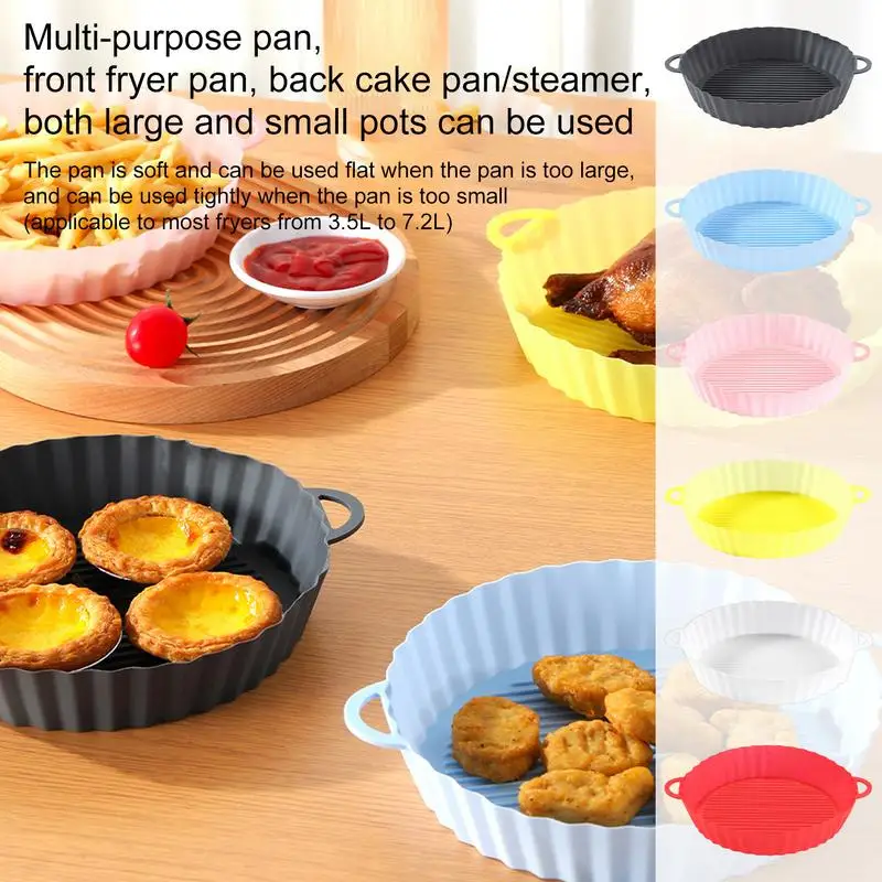 Square Airfryer Liners Heat-resistant Baking Basket Kitchen Grill Tray Reusable Baking Pot Oven Tray Household Baking Accessory