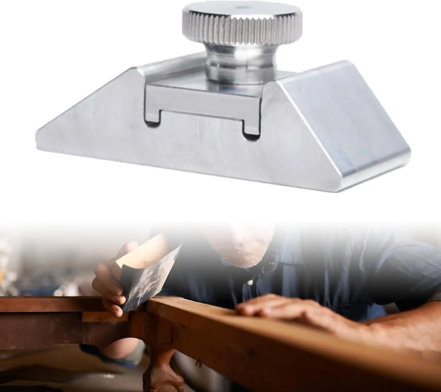 TINSOL Durable Aluminum Alloy Sandpaper Rack Grinding Clip Inner Corner Plane Polishing Hand-held Sandpaper Leather Edge Grinder