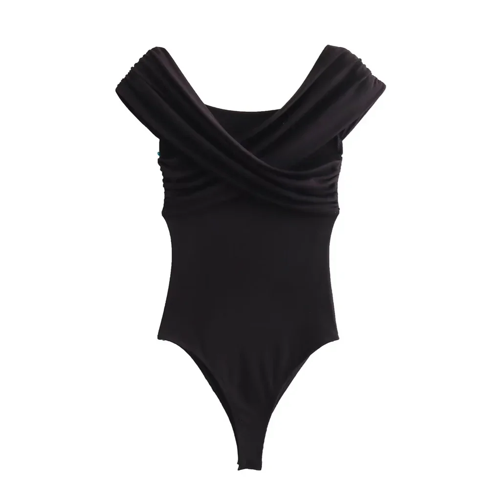 

2024 sunmer New Product Women's Fashion Casual Sexy One Line Neck Tight jumpsuit