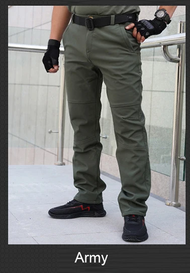 TRVLWEGO Pantalones de senderismo gruesos y cálidos de lana para hombre, pantalones de invierno a prueba de viento para exteriores, pantalones de senderismo, camping, esquí
