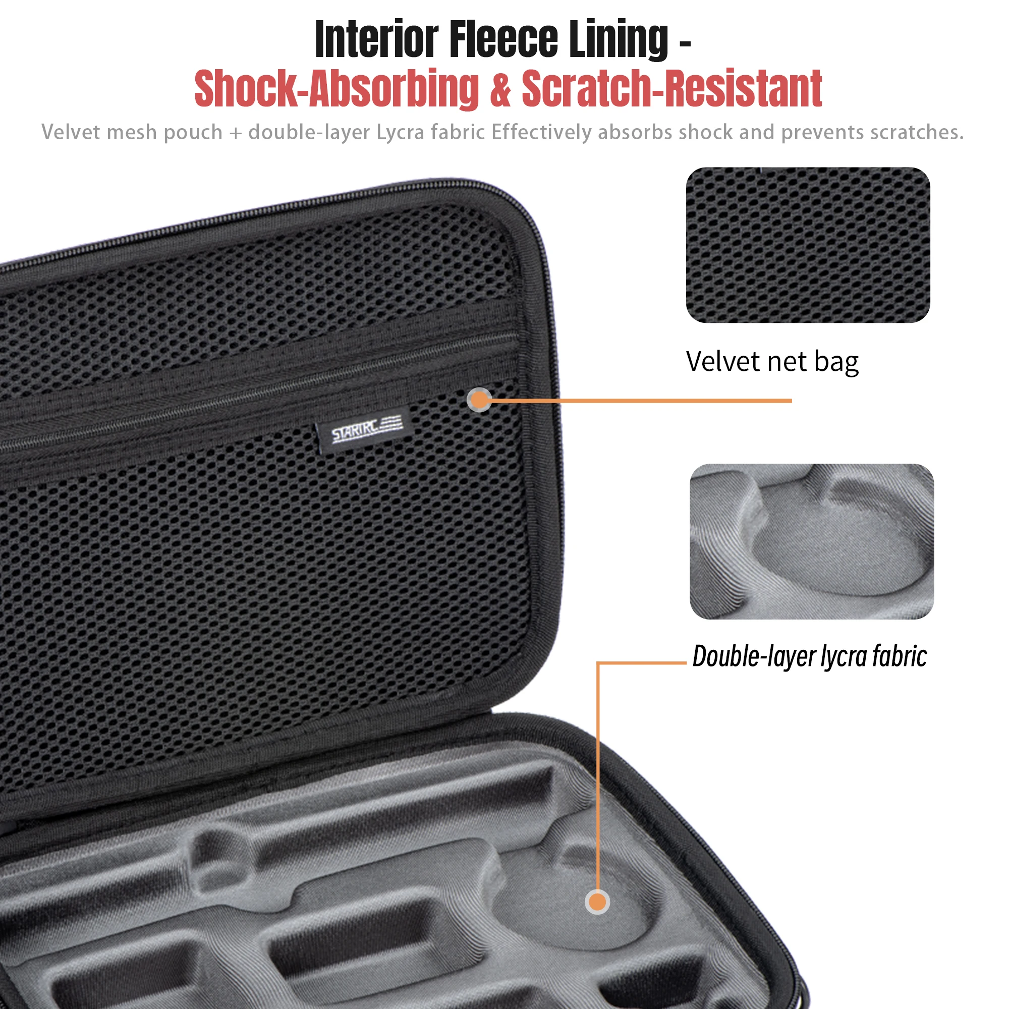 STARTRC Shoulder Bag Case for DJI Osmo Action 6 Waterproof PU Case Large Space Storage For DJI Action 6 Camera Accessories - view 3