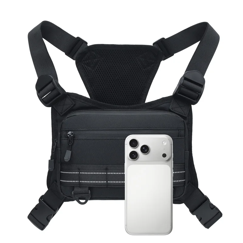 Funktionale Taktische Brusttasche Outdoor-Weste Hip-Hop Street Chest Pack Wasserdichte Atmungsaktive Paar-Tasche Sport-Rucksack – Detail 9