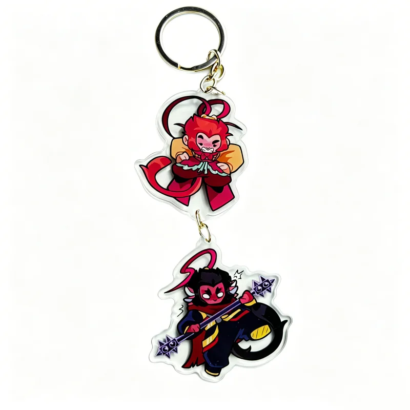 LMK Connections Charms PT 3 Acrylic Keyring Cute Chibi Style Monkey King Red Son Demon Bull King Key Holder Backpack Decoration