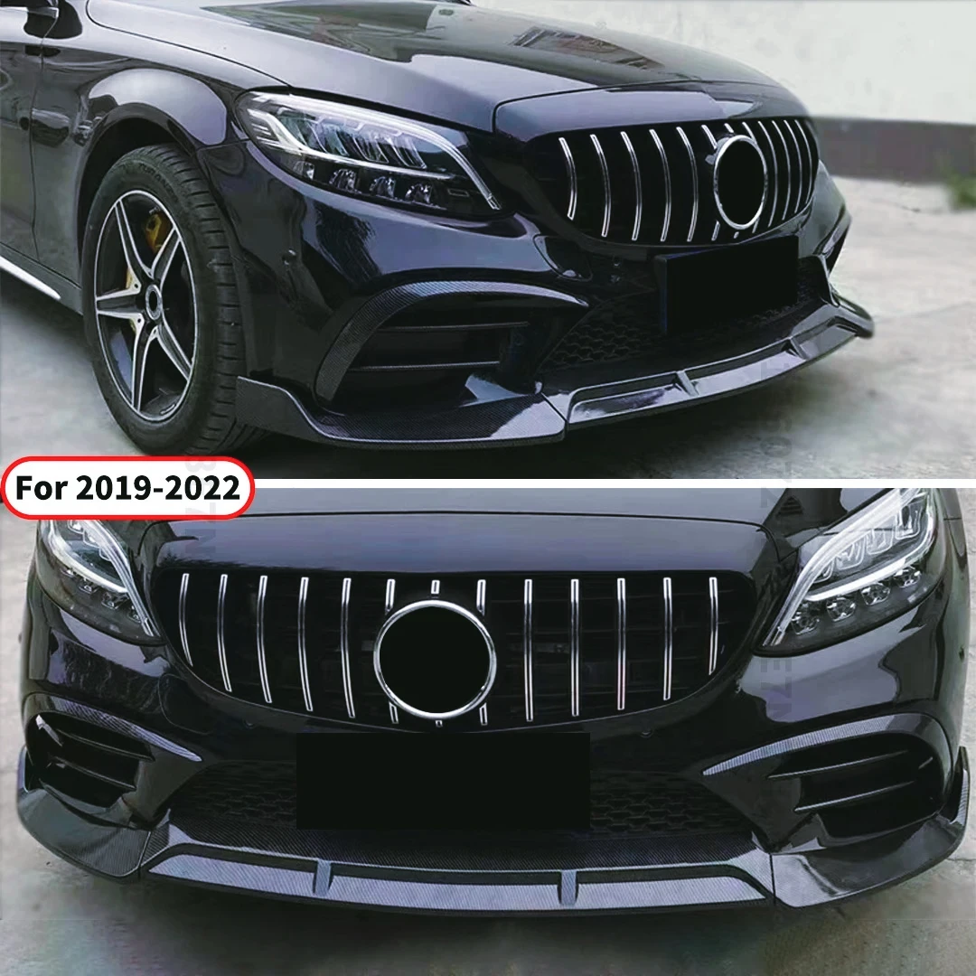 

Kit cuerpo protector ajuste barbilla labio parachoques lantero Facelift para Merces W205 Benz Clase C 2014-2022 C180 C200 C
