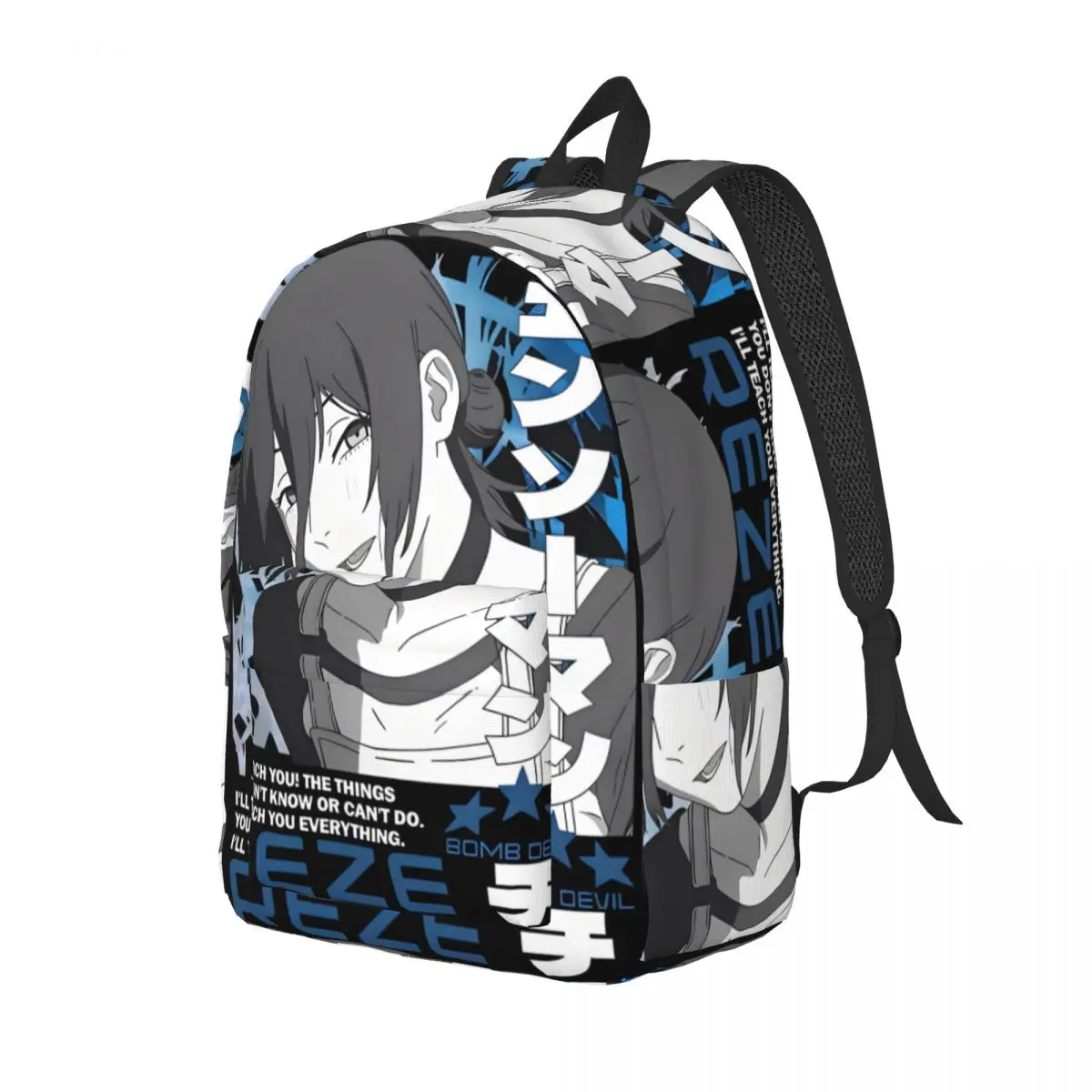 حقيبة ظهر Chainsaw Man Reze للأولاد والبنات والأطفال والطلاب حقيبة كتب مدرسية لفيلم الرسوم المتحركة Daypack حقيبة رياض الأطفال الابتدائية للسفر