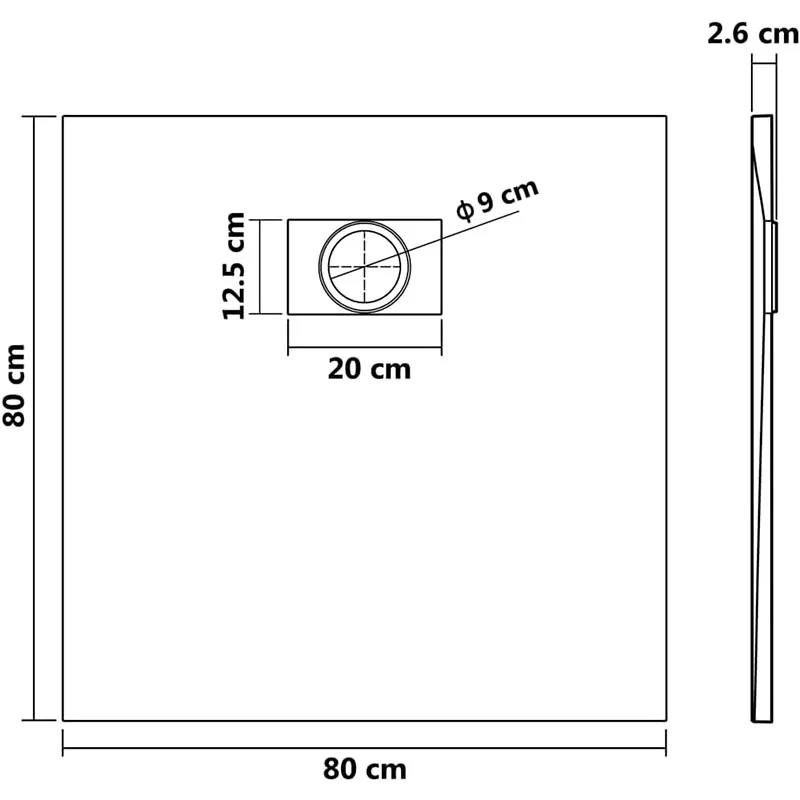 North American Style SMC Shower Tray Hotel Bathroom Shower Drain Pan view 6