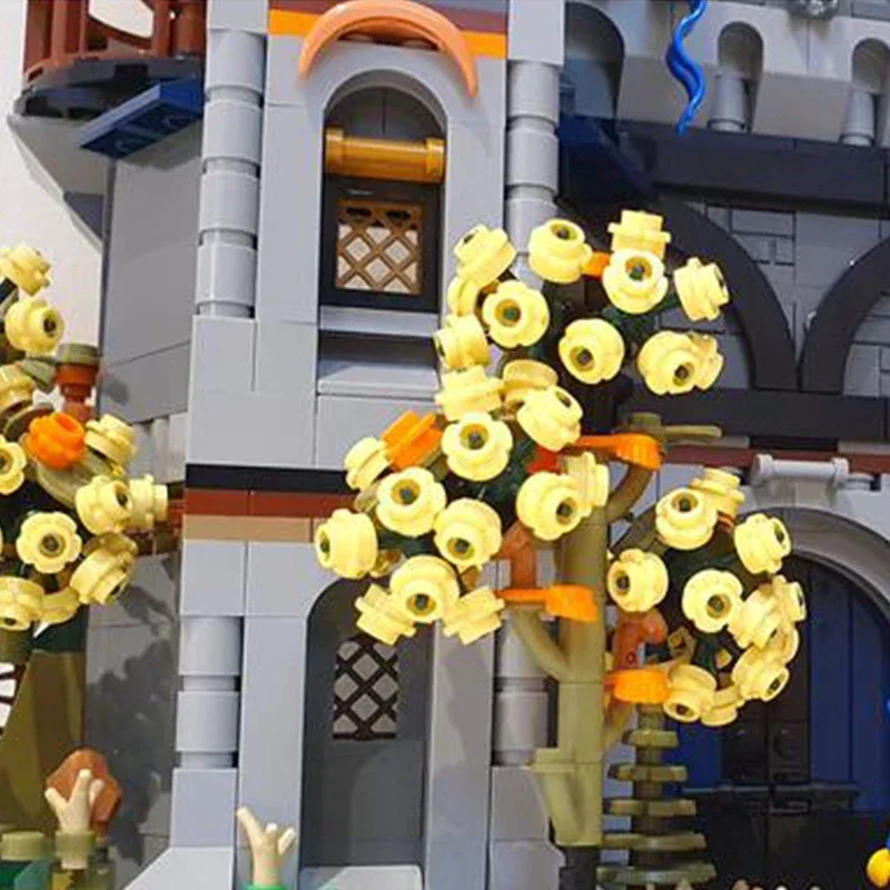 Kinder Ziegel Schloss mittelalterliches Spielzeug Bausteine Ziegel Ritter Schloss Serie Moc Architektur für Kinder Set kompatibler Turm