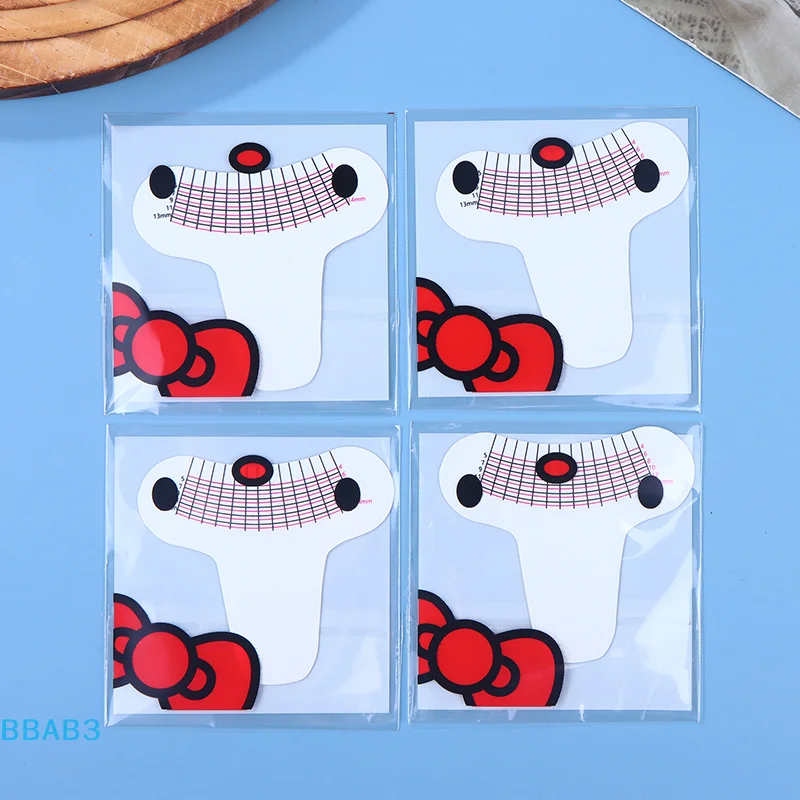 【B】10 Pcs Eyelash Length Measuring Ruler Portable Eyebrow Soft Plastic Ruler Makeup Tool Eyelash Extension Growth Accessory