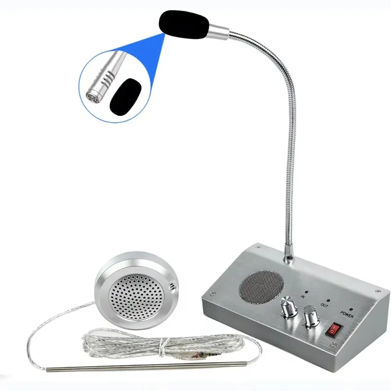 

Билет автосредитной станции Офис Windlow Общественная домофонная система Окно Двусторонний домофон для банка