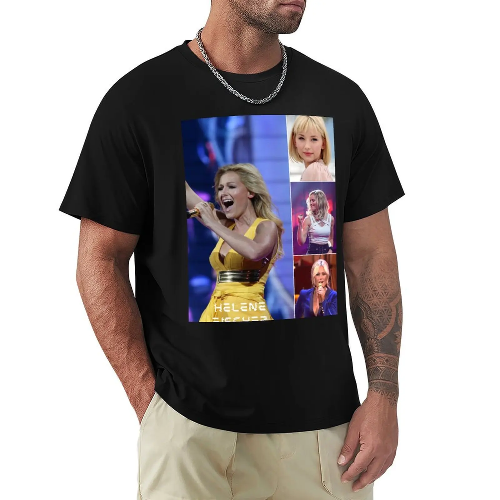 Helene Fischer German singer Beautiful Photo Collage / Montage - 3 T-Shirt Plus Size Everyday Tee Shirt