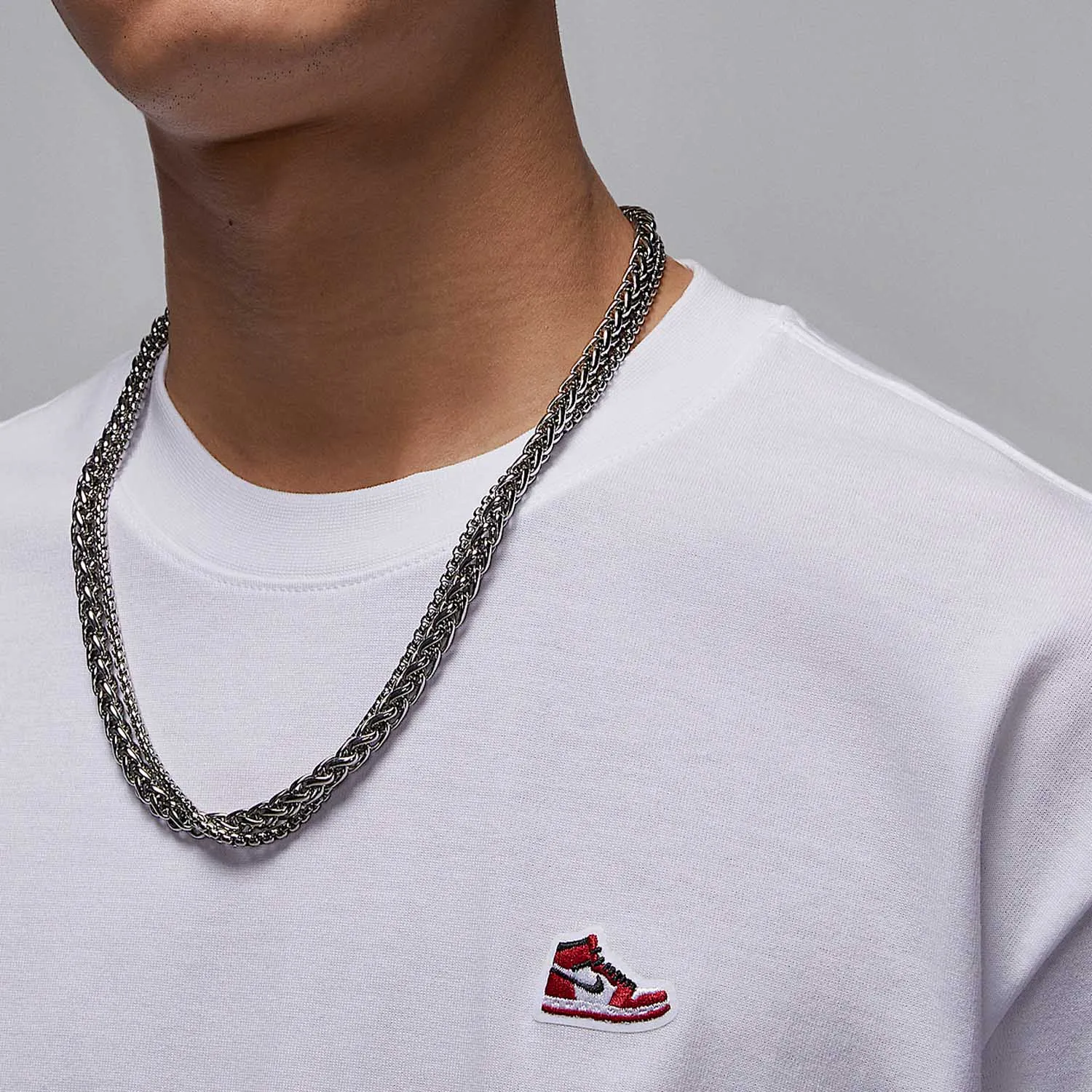 Camiseta masculina oficial Nike JORDAN solta respirável com gola redonda de manga curta HJ2327-100