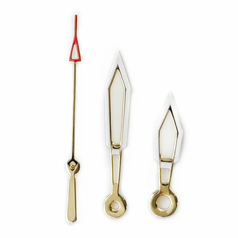 مشاهدة الأيدي الخضراء مضيئة ل كاسيو MDV-106 أبو سيف الأحمر/الذهب ساعة ساعة دقيقة الأيدي الثانية حركة أجزاء ساعة اكسسوارات