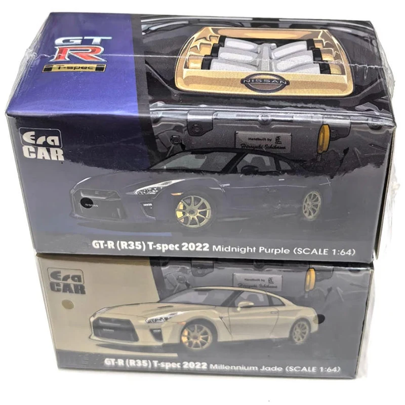 EraCar Diecast Original 1:64 Scale GT-R R35 Simulation Alloy Toy Car Model Classic Collection Static Decoration Display Gifts