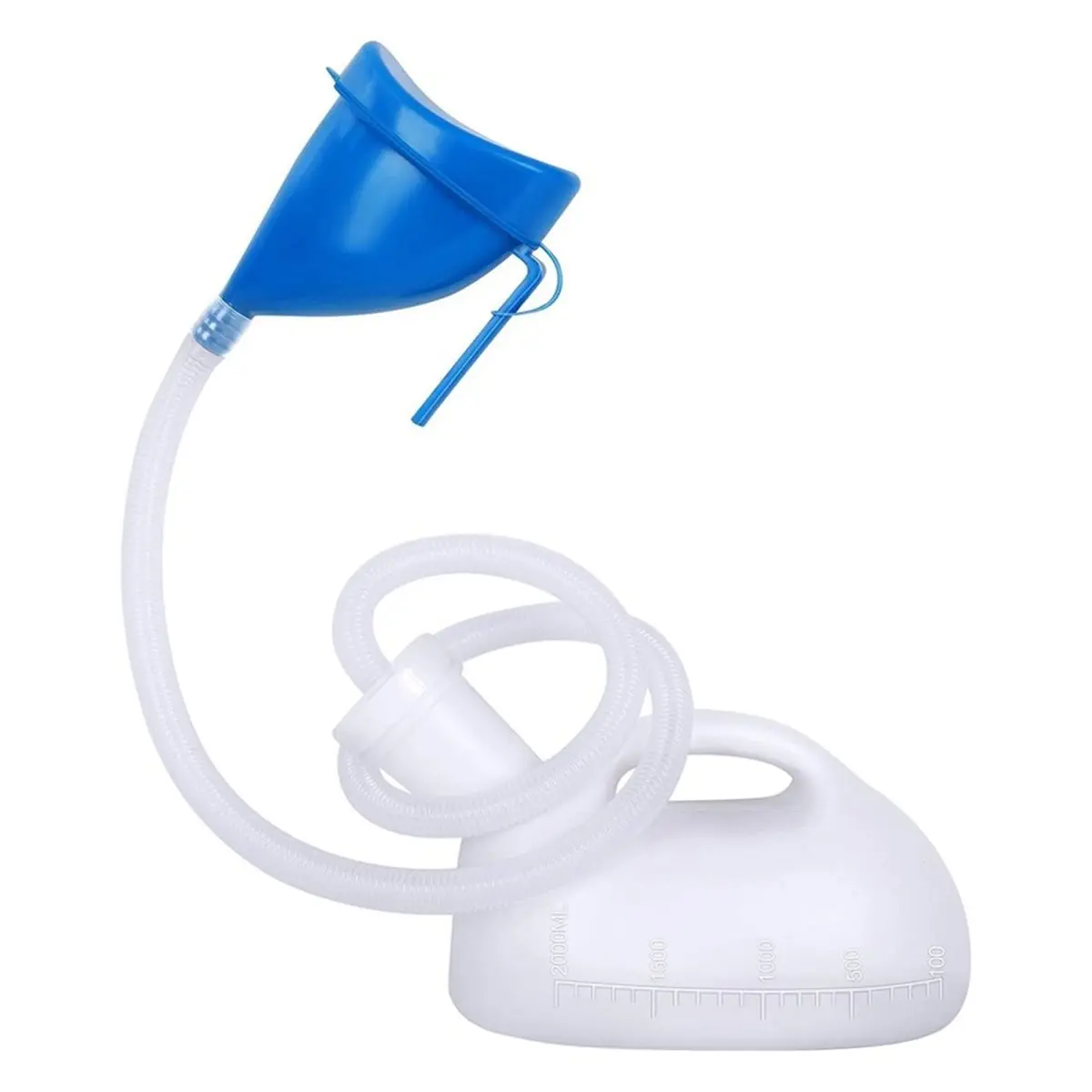 [NEW] Unisex Potty with Lid and Funnel, Portable Pee Bottle for Men and Women, 2000ml Capacity Male Female Reusable Urinals