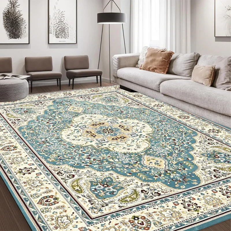 Beige Colored Patterned Carpet Mat Luxurious Traditional Retro Design Carpet  Elegant Home Decoration Living Room Carpet