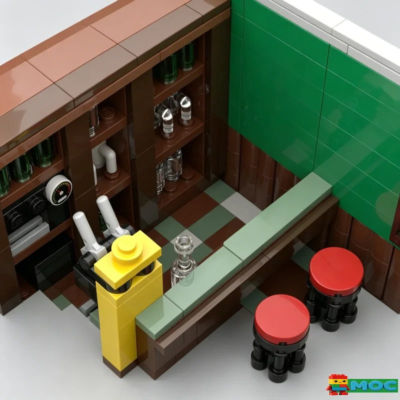 5666 Parts Classic Pub Modular Street View MOC Architecture With Interior Details DIY Building Blocks Birthday Collection Gifts