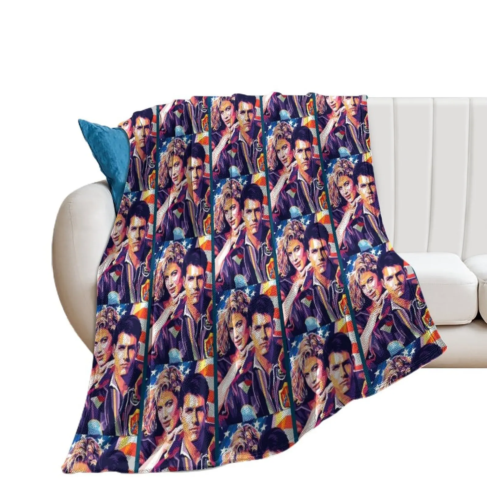 Topgun Throw Blanket blankets ands Cute Plaid Furry Decorative Sofa Blankets