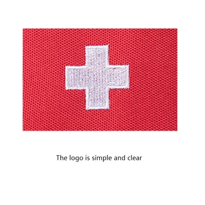 First Aid Bag Empty Medical Bag for Car Home Travel Camping Outdoor (Red L)