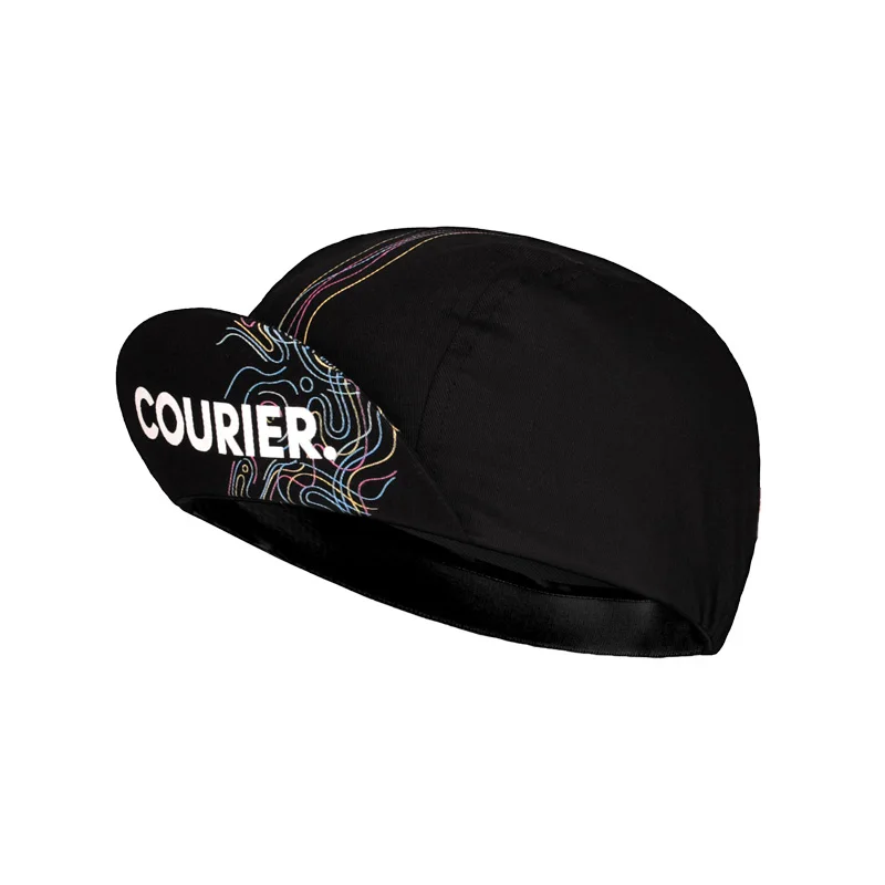Schwarze Fahrradkappe, Outdoor-Sporthut, Team-Bike-Kappen, atmungsaktiv, für den Sommer, Sonnenschutz