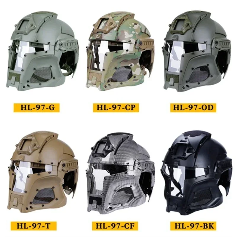 ERQYGRA Helmet Medieval Iron Paintball Wargame Tactical Airsoft Gear Hunting Outdoor Sports Shooting Protect Shooting Equipment