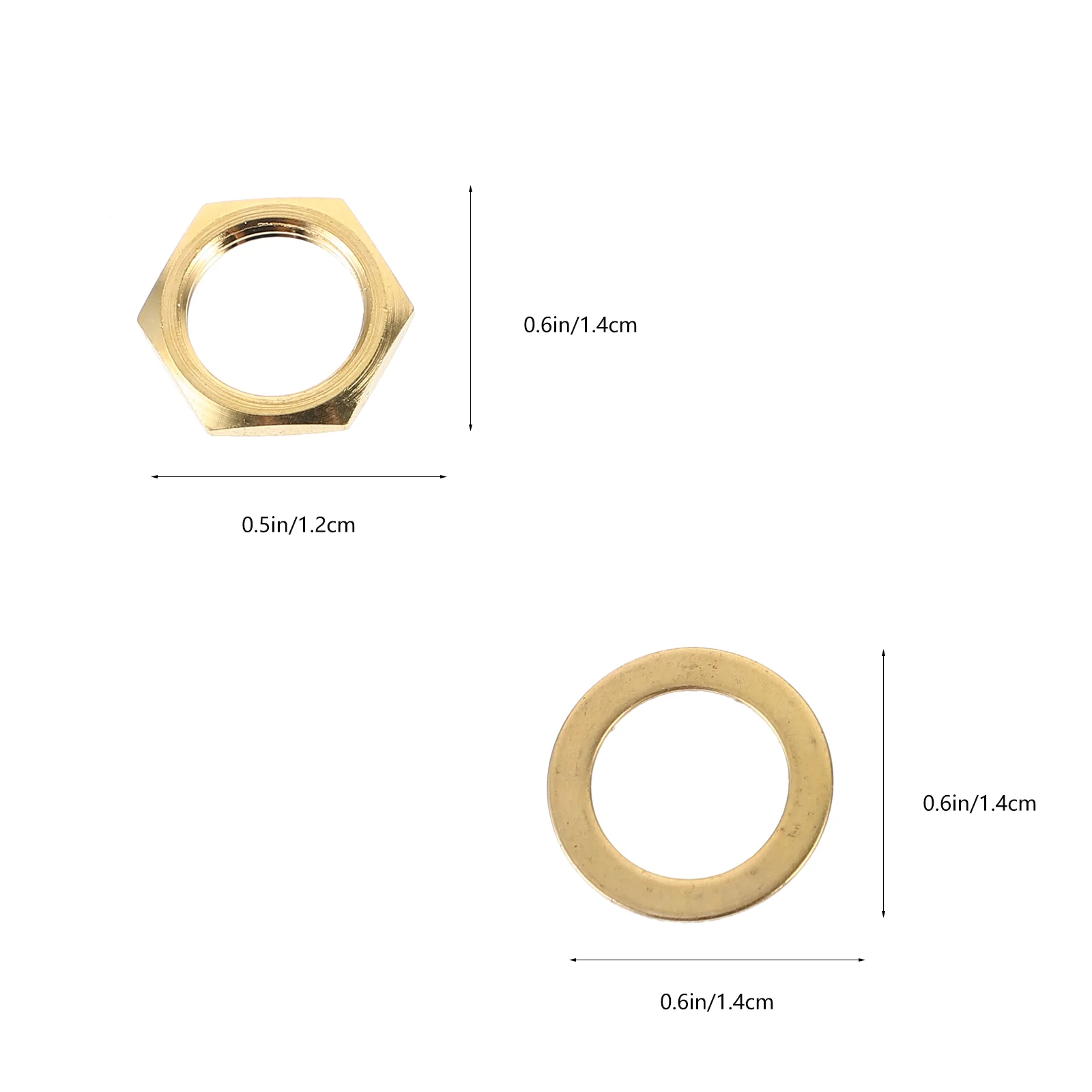 12 Sets 3/8 Guitar Bass Jack Nut Gasket Electric Box Seat Connection 936mm Potentiometer Hex Parts Socket Nuts Acoustic Input