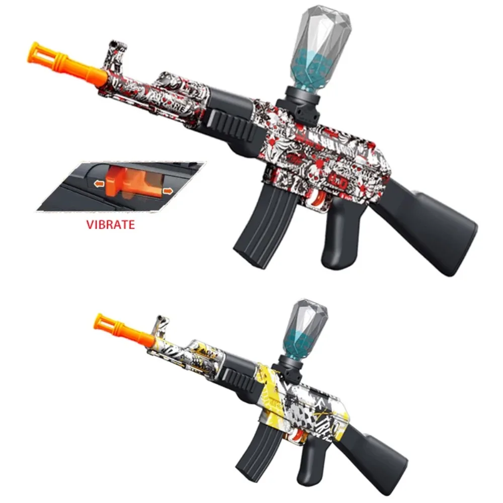 ปืนของเล่นไฟฟ้าแบบยิงลูกบอล M416/AK เกมยิงปืนกีฬากลางแจ้ง ความเร็วสูง ชาร์จซ้ำได้ เหมาะสำหรับเล่นกลางแจ้ง ของขวัญที่สมบูรณ์แบบสำหรับเด็กผู้ชาย