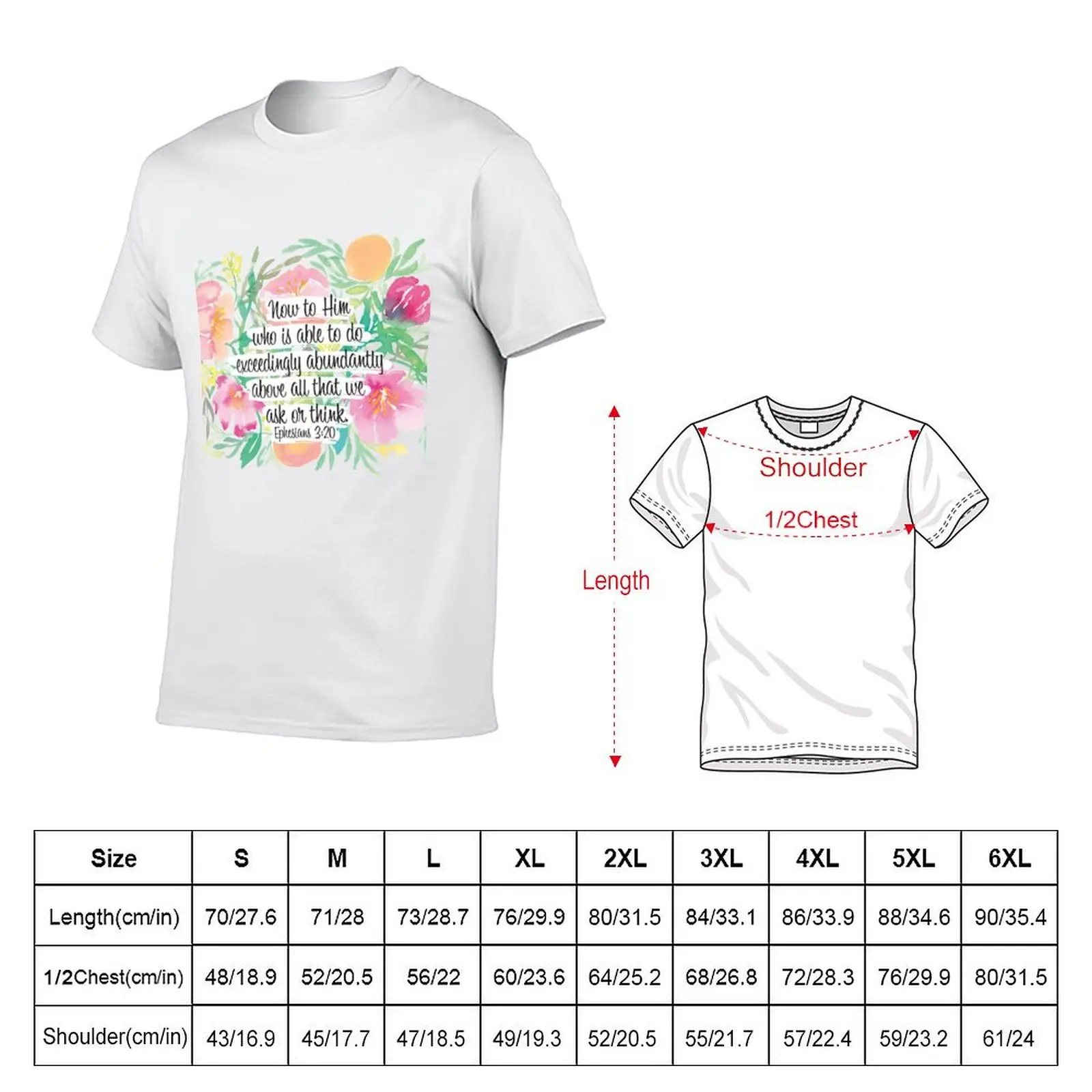 Now to Him who is able to do exceedingly, abundantly above all that we ask or think T-Shirt Street Fashion Casual Tee Shirt