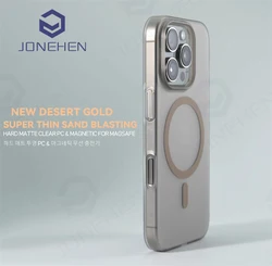 For Magsafe Wireless Charge Magnetic Case For iPhone 17 Air 16 15 14 13 12 Pro Max Desert Gold Matte Clear Hard Ultra Thin Cover