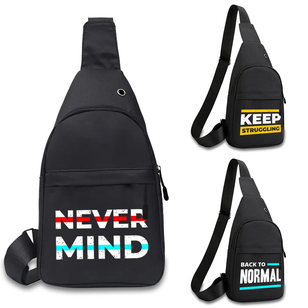 

Chest Pack Trendy Large Capacity Phrase Series Casual Multi-functional Crossbody Bags Travel Hiking Fashion Chest Bag