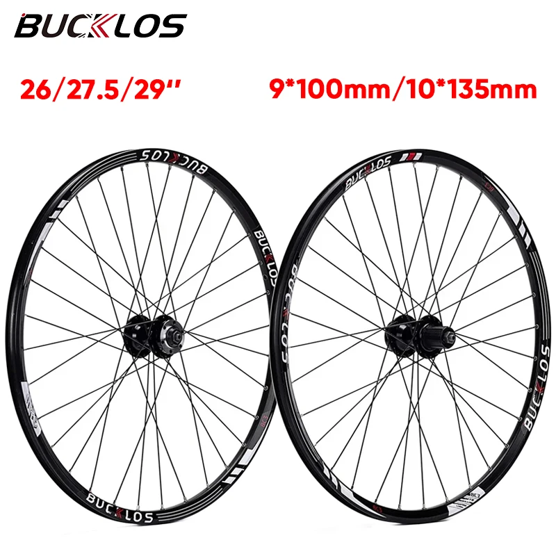 

BUCKLOS Bike Wheelset Disc Brake 26 27 5 29 Inch Wheels Rim Quick Release Mountain Bicycle Aluminum Alloy Wheelset MTB Bike Part