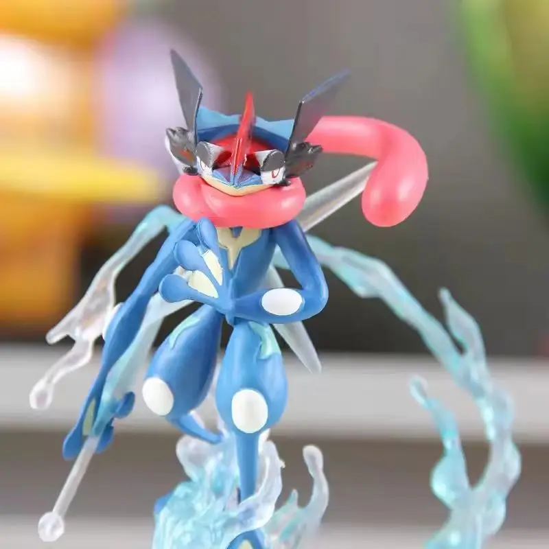 Pokémon Gk Kaga Ninja grenouille Anime Figure Gk Greninja eau Shuriken Move galerie d'art animal de compagnie elfe figure modèle poupée jouets de noël Gif