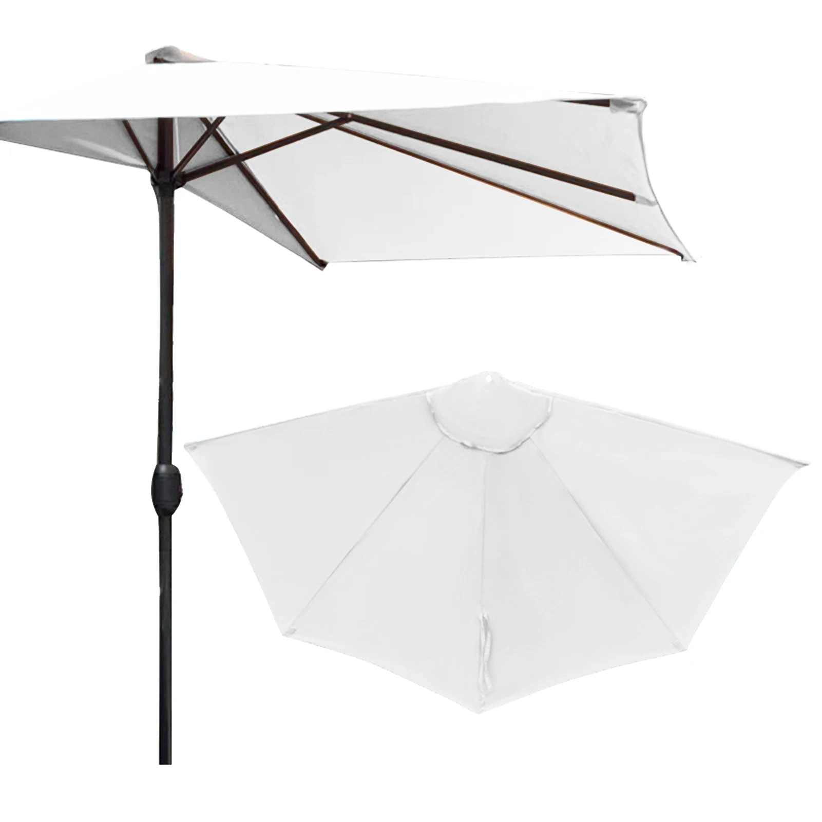 ZK30 Outdoor half-side umbrella surface polyester umbrella cloth replacement sunscreen garden wall umbrella cloth replacement