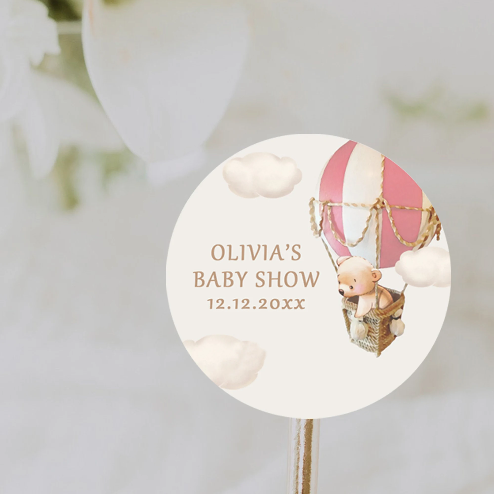 50 шт., наклейки на крещение, мультяшный подарок на день рождения, имя воздушного шара, зоопарк, школа, Сейсо