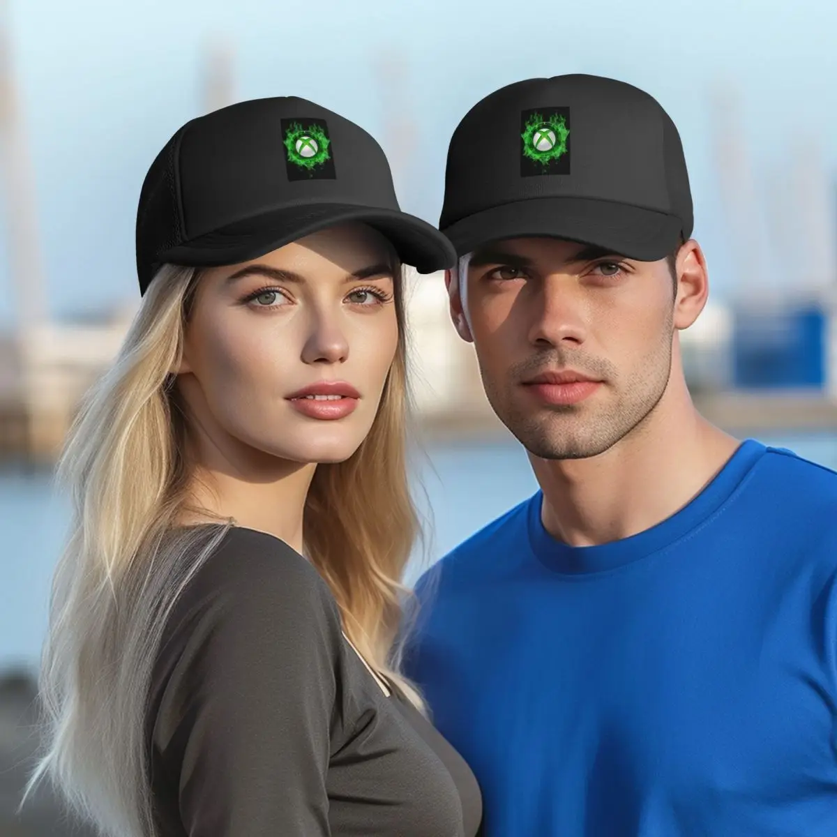 قبعات بيسبول شبكية بشعار Xbox Snapback قبعات بيسبول عصرية قابلة للتنفس كاجوال Casquette للاستخدام الخارجي للرجال والنساء