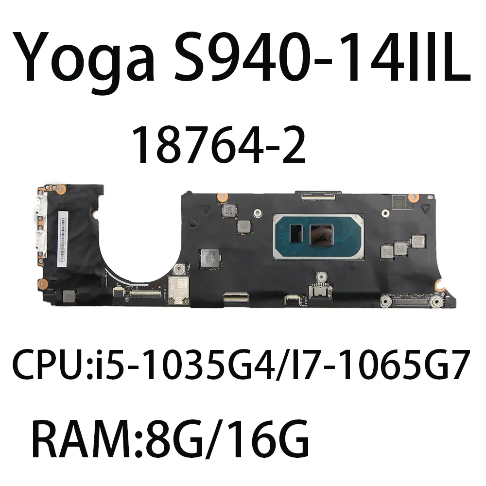 Placa base de portátil para Lenovo Yoga S940-14IIL, dispositivo con CPU:i5-1035G4, RAM:8G/16G, FRU:5B20S43047 5B20S43046, 18764