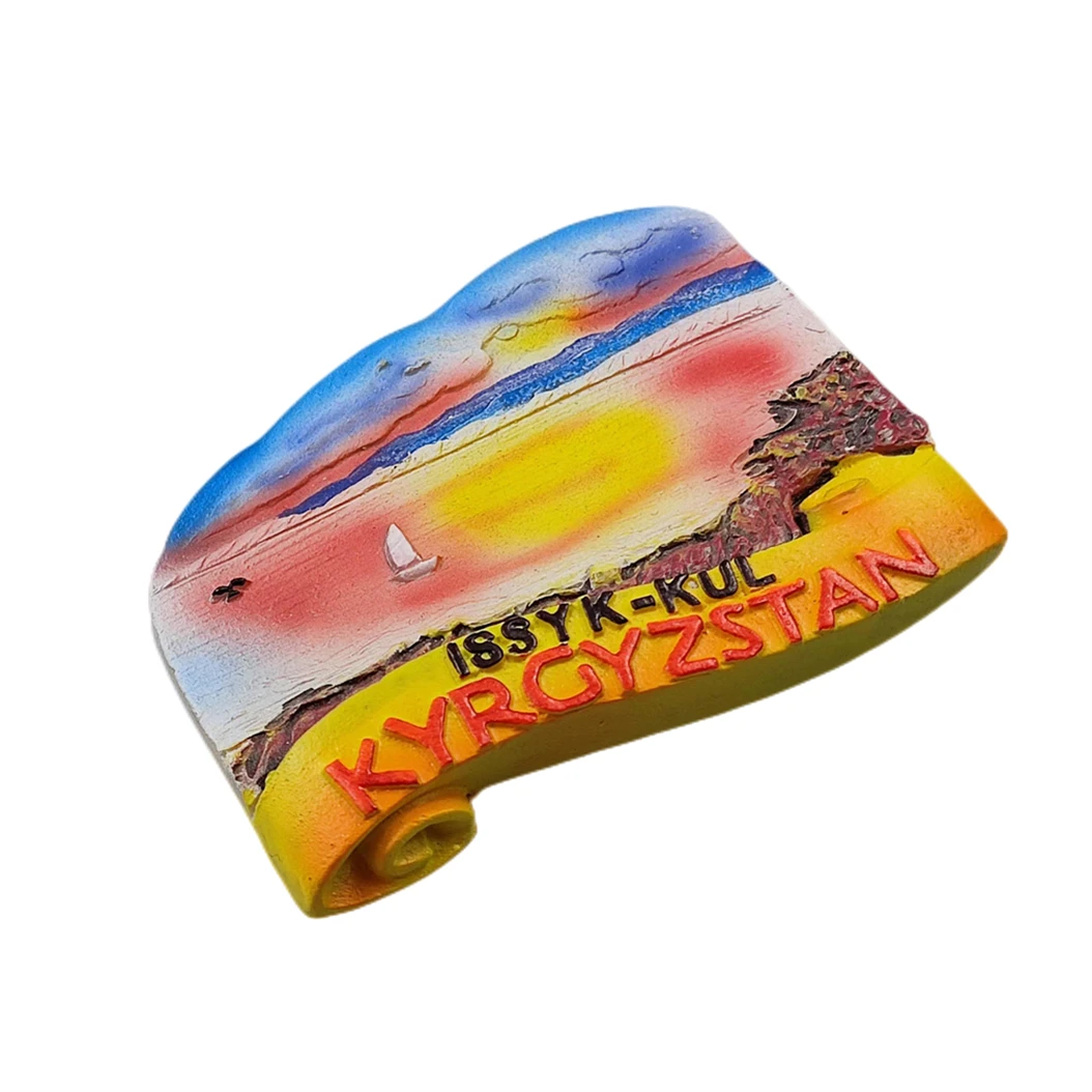 Kyrgyzstan 3D Fridge Magnet Souvenir Gift,Resin Handmade Kyrgyzstan Refrigerator Magnet Home & Kitchen Decoration Collection