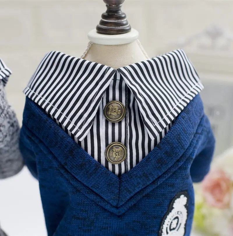 Gentleman Dog Sweater For Small Dog Clothes Winter Warm Chihuahua Clothes Coat Pet Puppy Shirt Sweater Outfit  Dog Clothing 28S2