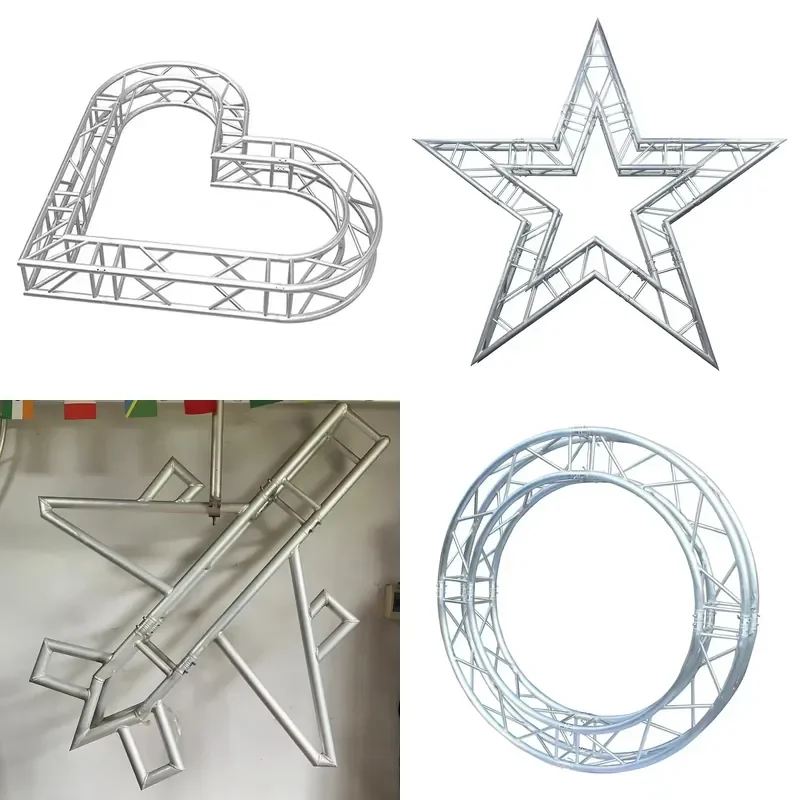 for Aluminum Heart Truss Display with Latches for Stage Events Weddings Portable Lighting Rigging System DJ Booth Exhibition