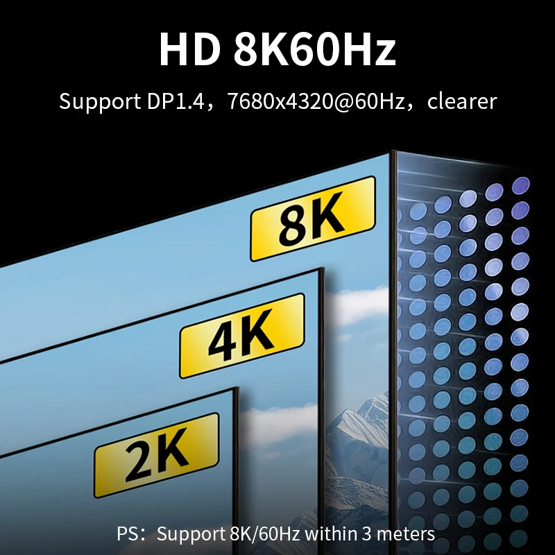 Unnlink 8K DisplayPort 1.4 Adapter DP Stecker auf Buchse Extender Legierung Shell Buchse auf Buchse Verlängerung Stecker Konverter