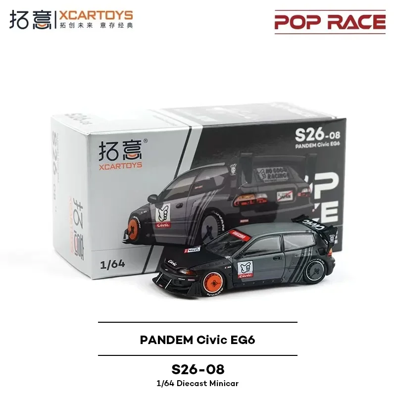 

Xcartoys Poprace 1:64 MiniCar S26-08 Honda Pandem Civic EG6 alloy Diecast model car racing cars boy Christmas gifts