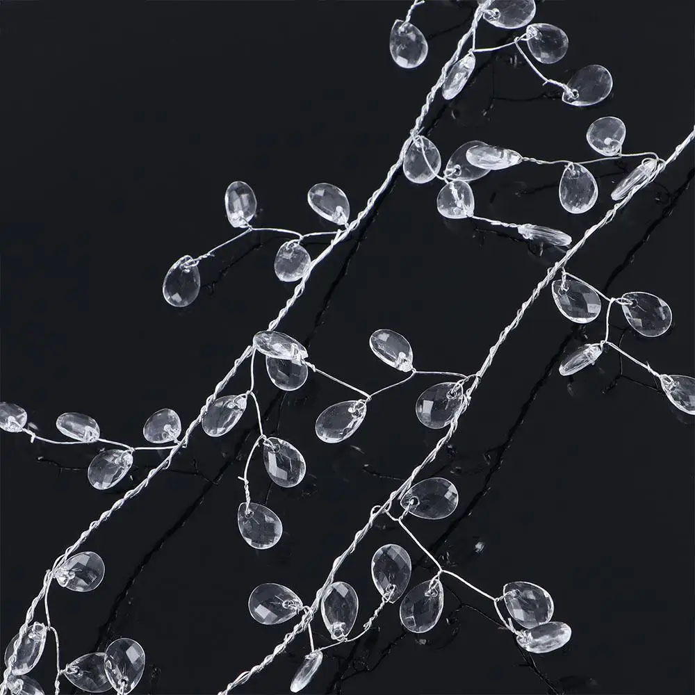 Tocado de cadena de gota de acrílico transparente, decoración de boda, guirnaldas con cuentas de diamantes, guirnalda de cortina, cuentas de cristal