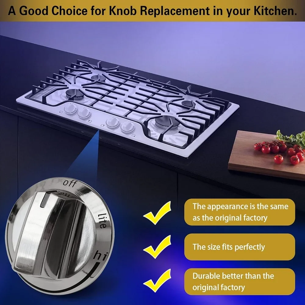 2 عبوة 5304525746   مقبض التحكم، بديل لـ 5304504839 ، متوافق مع أجزاء موقد مقابض نطاق الغاز